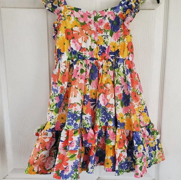 Janie and Jack all over floral print girls dress, size 4 - Picture 5 of 9